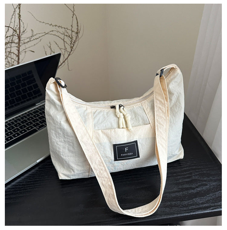 2025New Spring Large Capacity Single Shoulder Crossbody Retro Simple Ruiying Commuter Women's Bag Fashion Casual Tote Bag