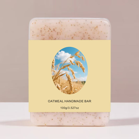 Cross-border Oatmeal Scrub Granules Kojic Acid Soap Facial Body Soap Essential Oil Handmade Soap Amazon Spot Export