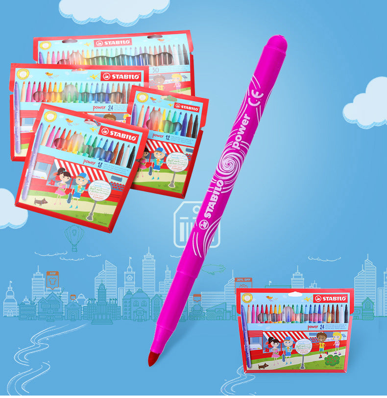 Germany stabilo Sipile Power Music280 Washable Watercolor Pens12/18/24/30Color Painting Set