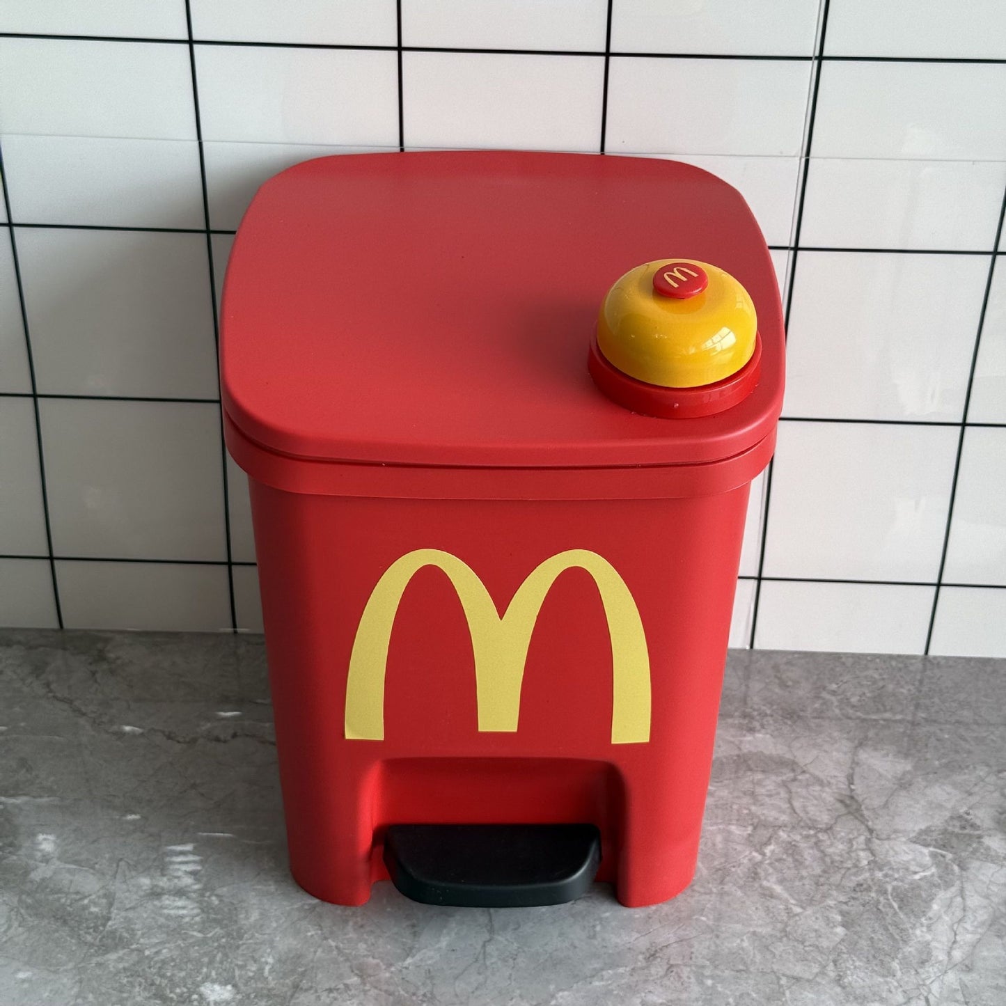Mario Trash Can for Home Living Room Cute Cartoon Anime Large Capacity Personality Internet Celebrity Thickened Pedal Trash Basket