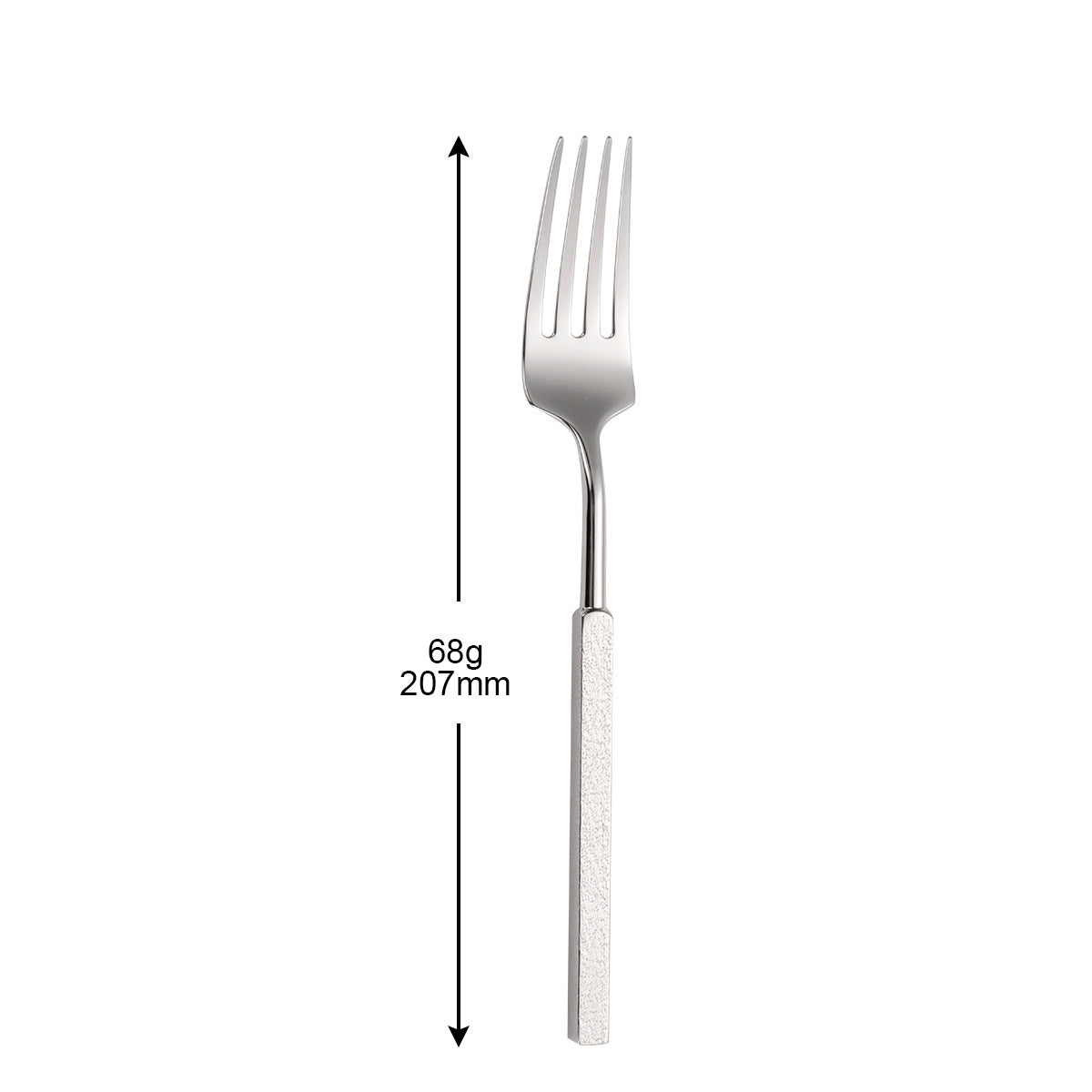 New304Stainless Steel Western Tableware Fantawild Hammered Pattern Knife Fork Spoon Set Integrated Thickened Fork Household Spoon