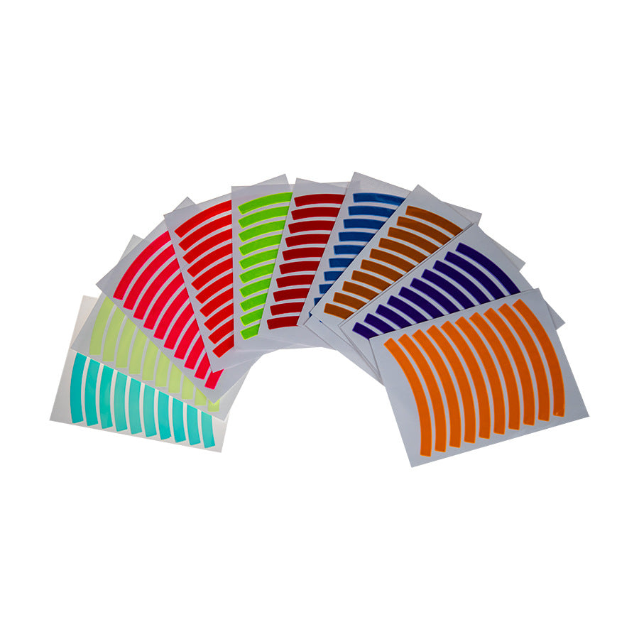 Cross-border Exclusive In-Stock Colorful Bicycle Rim Tire Reflective Stickers Colorful children's balance bike reflective stickers