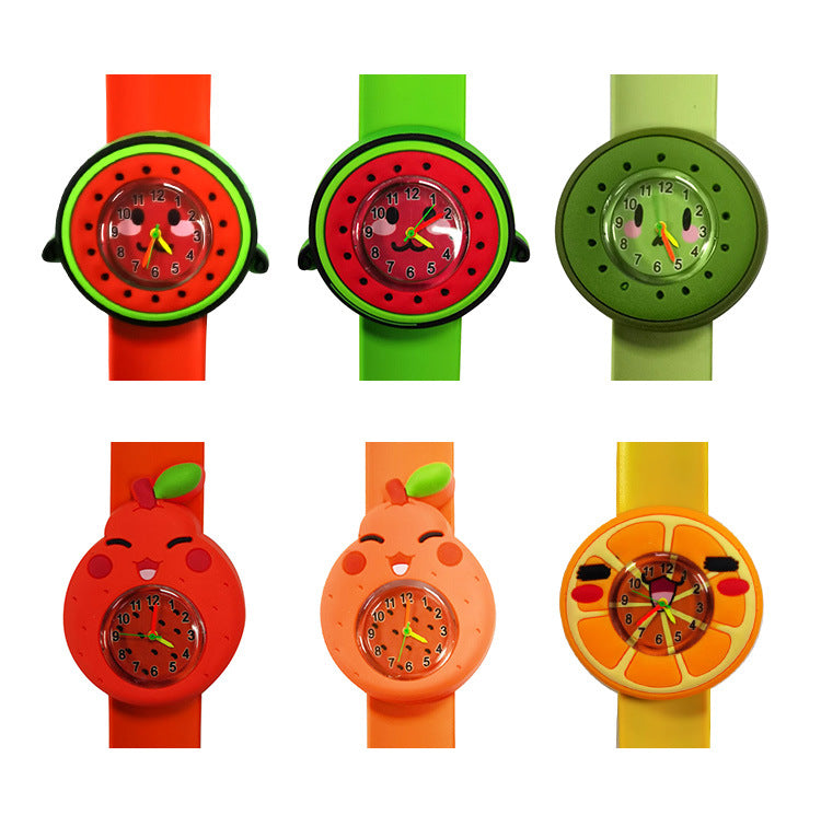 Children's Watch Cartoon Pat Watch Kindergarten Elementary School Silicone Toy Pat Circle Anime Peppa Pig Electronic Watch