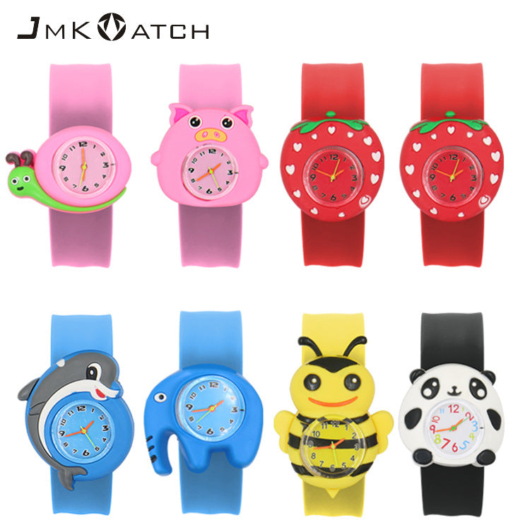 Children's Watch Cartoon Pat Watch Kindergarten Elementary School Silicone Toy Pat Circle Anime Peppa Pig Electronic Watch