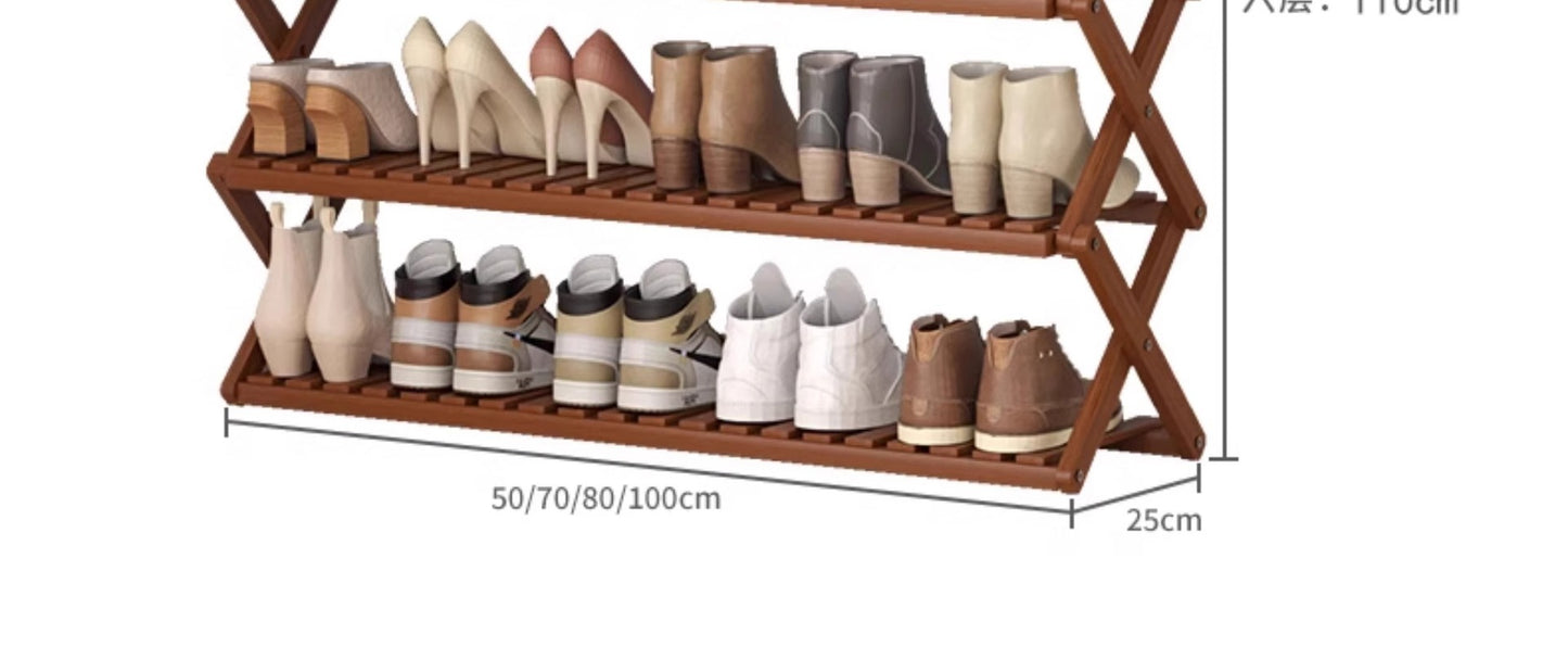 Shoe Rack Multi-layer Household Folding Doorway Storage Shoe Rack Dormitory Space-saving Simple Layered Partition Shoe Rack