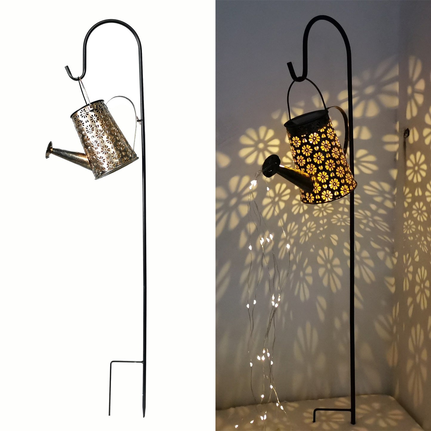 Cross-border hot Solar Light Pineapple Iron Lantern led Copper Wire Light String Outdoor Waterproof Garden Decoration Hanging Lamp
