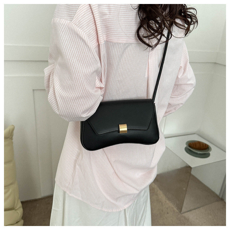 Trendy Women's Shoulder Crossbody Bag Small Square Bag2024Spring new style simple retro hand-held underarm bag