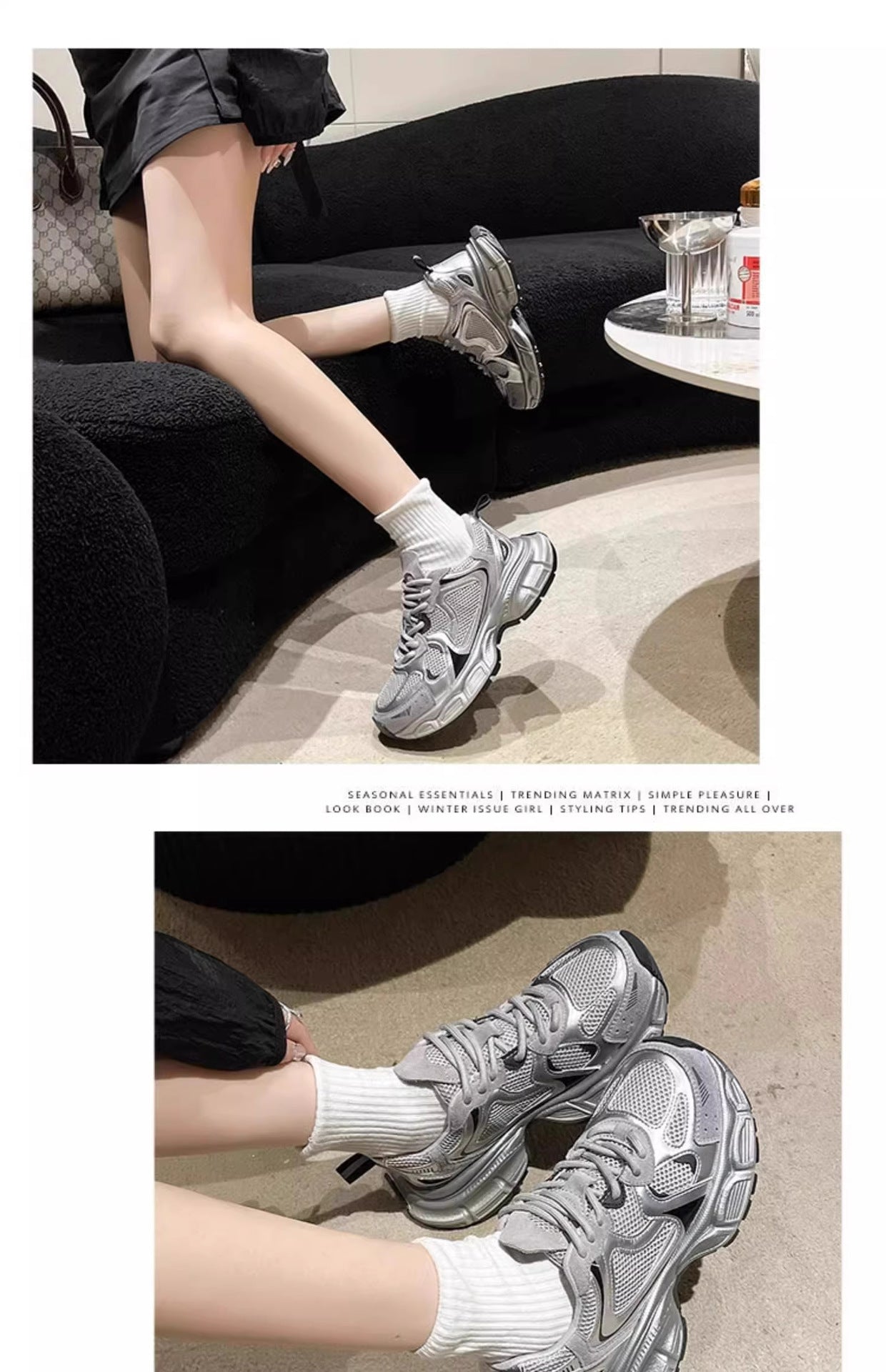 Girls' Dad Shoes Spring and Autumn New Style2024Children's Shoes Mesh Breathable Sports Shoes Medium and Large Children's Running Shoes