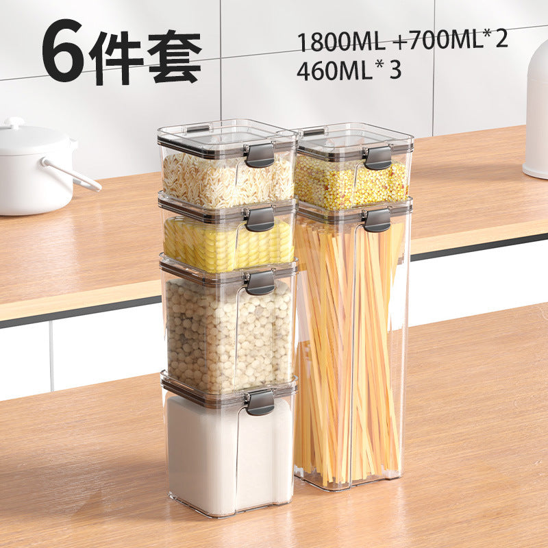 Sealed Jar for Dried Fruits, Spices, Grains, Refrigerator Fresh-Keeping Storage Box, Kitchen Food-Grade Beans, Noodles Storage Jar