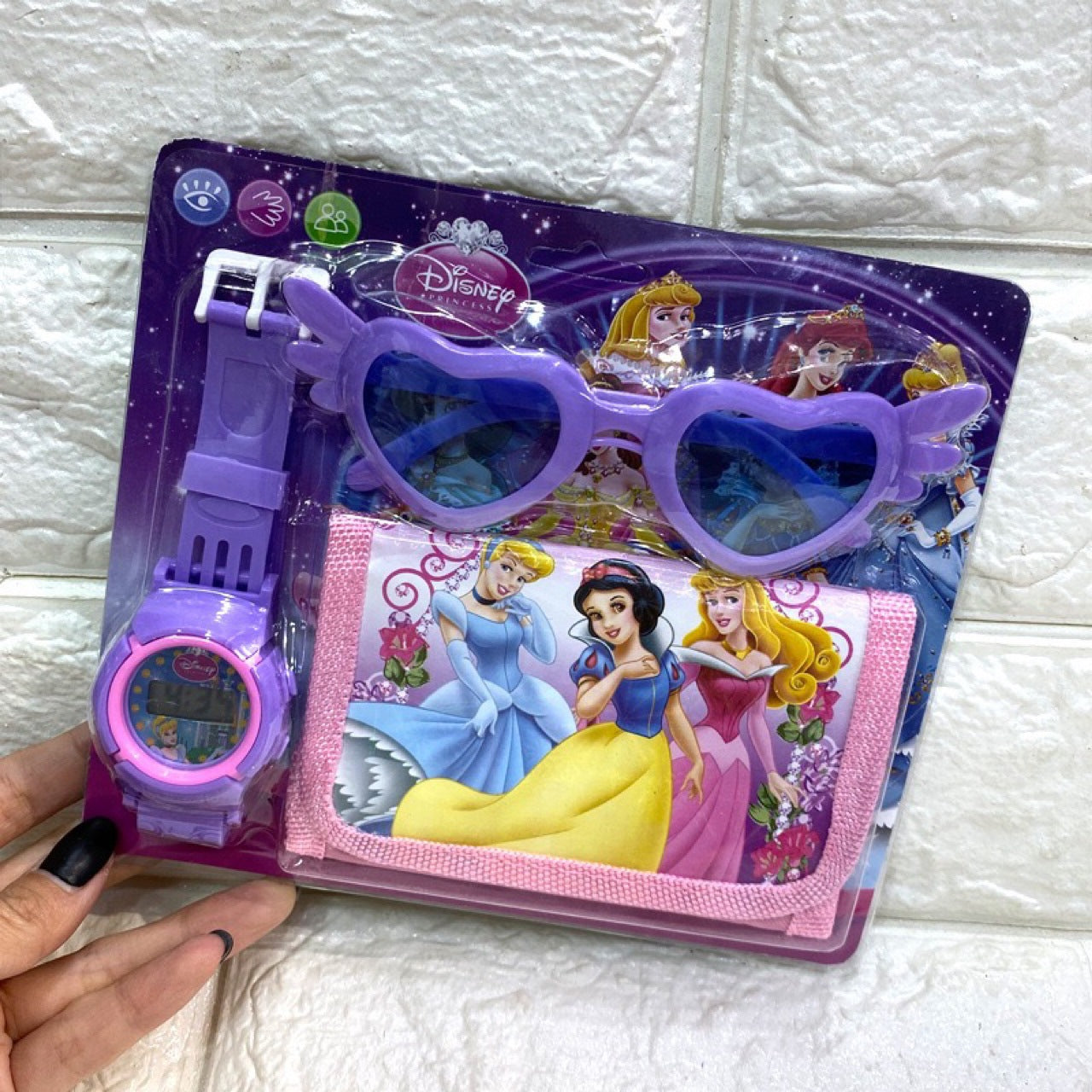 Cross-Border Children's Cartoon Electronic Watch Glasses Wallet Watch Set Kindergarten Kids Gift Prize Toy Watch