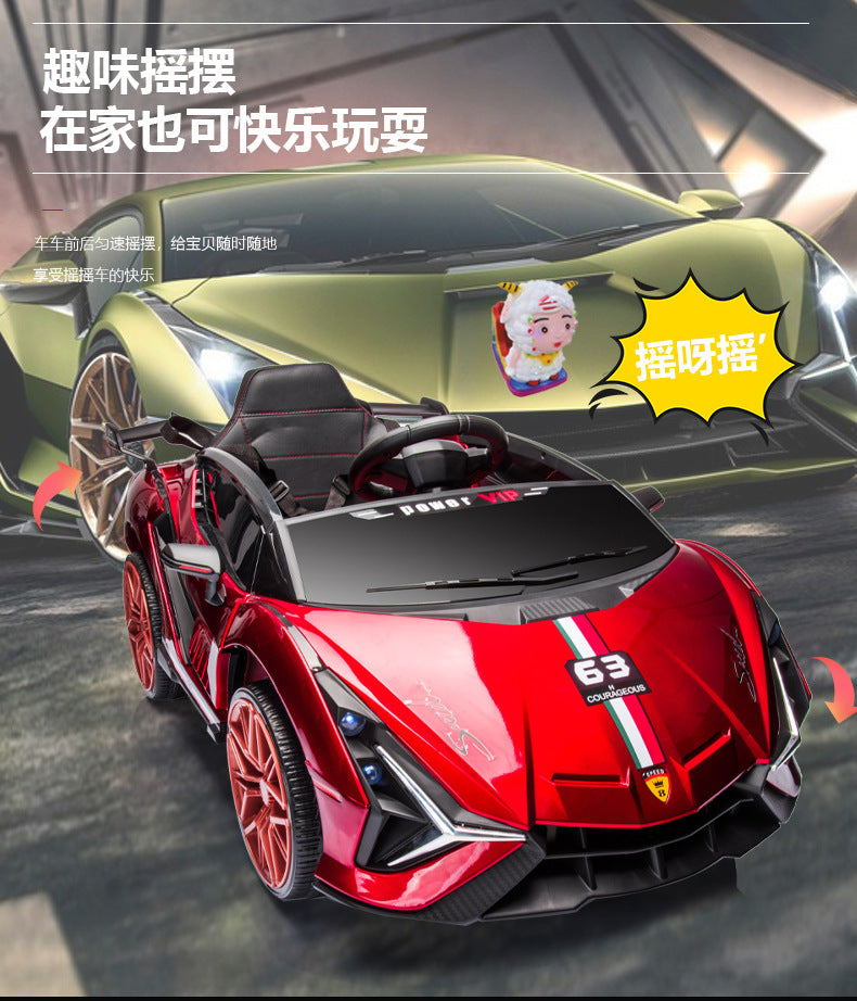 Suitable for Lamborghini Electric Car Toy Car, Ride-On Car for Kids, Universal Swing Remote Control Car for Children