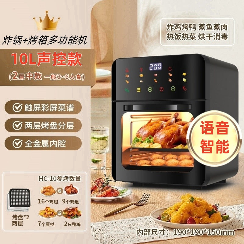 Cross-Border New Smart Visual Air Fryer Household Large Capacity Multi-Functional Air Oven Baking Professional Fryer Oven
