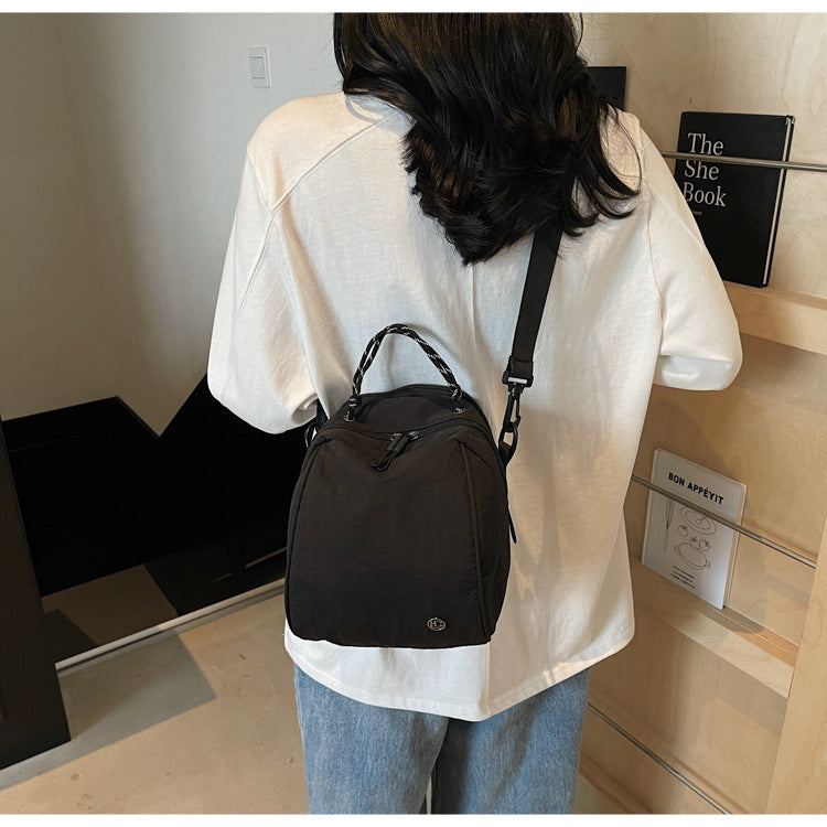 Cross-Border New Japanese Style Shell Small Backpack for Women, Commuting Versatile Crossbody Shoulder Bag, Fashionable Casual Mini Backpack