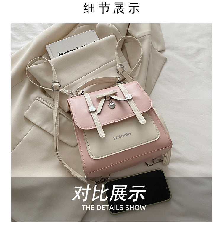 Single Shoulder Double Shoulder Women's Bag2025New Fashionable Girly Casual Multi-use Small Square Bag Spring Summer Hot-selling Women's Bag