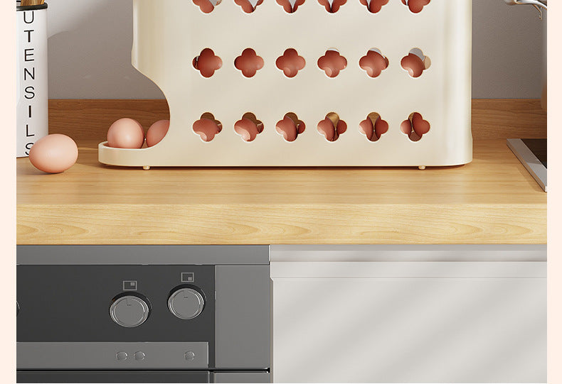 Egg Storage Box Refrigerator Side Door Rolling Egg Food Grade Egg Rack Automatic Egg Box Fresh-keeping Kitchen Organizer