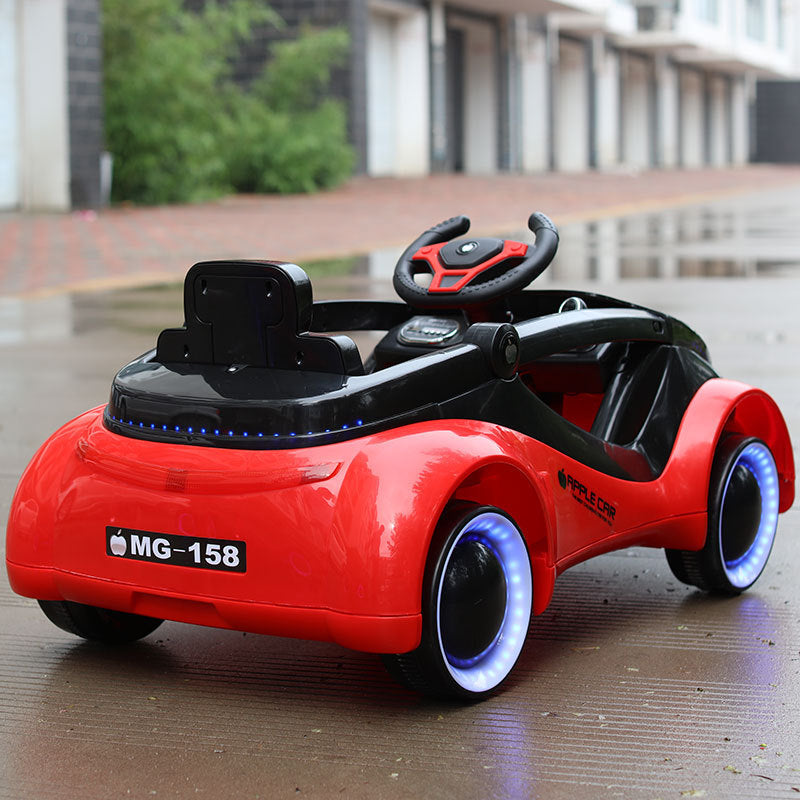 Sci-fi Children's Electric Car Four-Wheel Flashing with Remote Control, Ride-On for Boys and Girls, Baby Rocking Rechargeable Toy Car