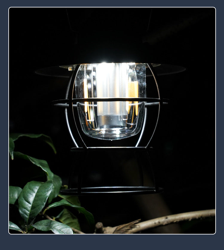 New Outdoor Retro Camping Light Outdoor Strong Light Camping Light LED Tent Lantern Portable Camp Lighting Lantern