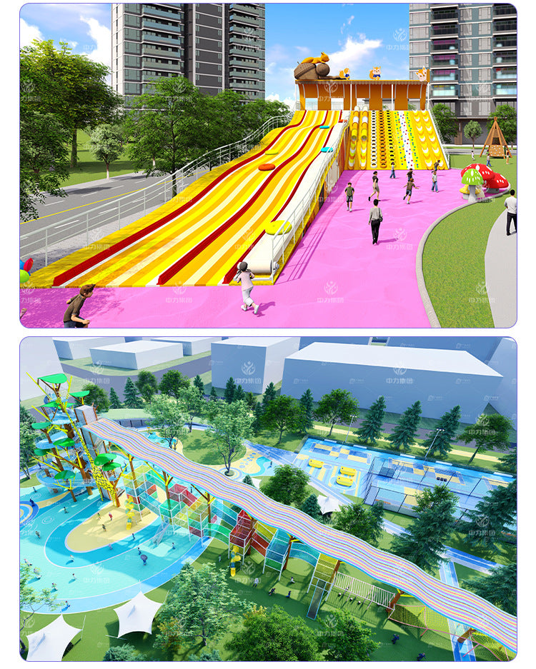 Internet Celebrity Children's Play Slide Rainbow Slide Parent-Child Park Outdoor Amusement Equipment Rainbow Slide