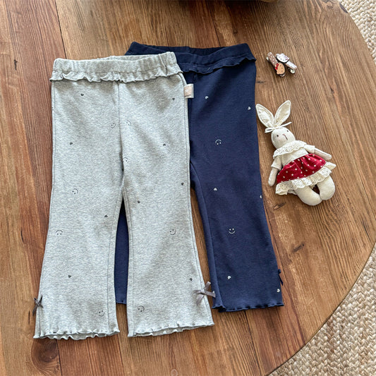 Sweet Little Sister Children's Pants Autumn New Style Girls' Casual Pants Baby Flared Pants Spring and Autumn Girls' Fashionable Leggings