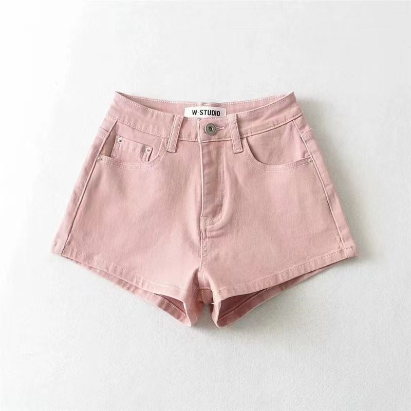 Women's Denim Shorts Summer New Korean Style Stretchy European and American Tight Hip-lifting Petite Spring Versatile Hot Pants Trend