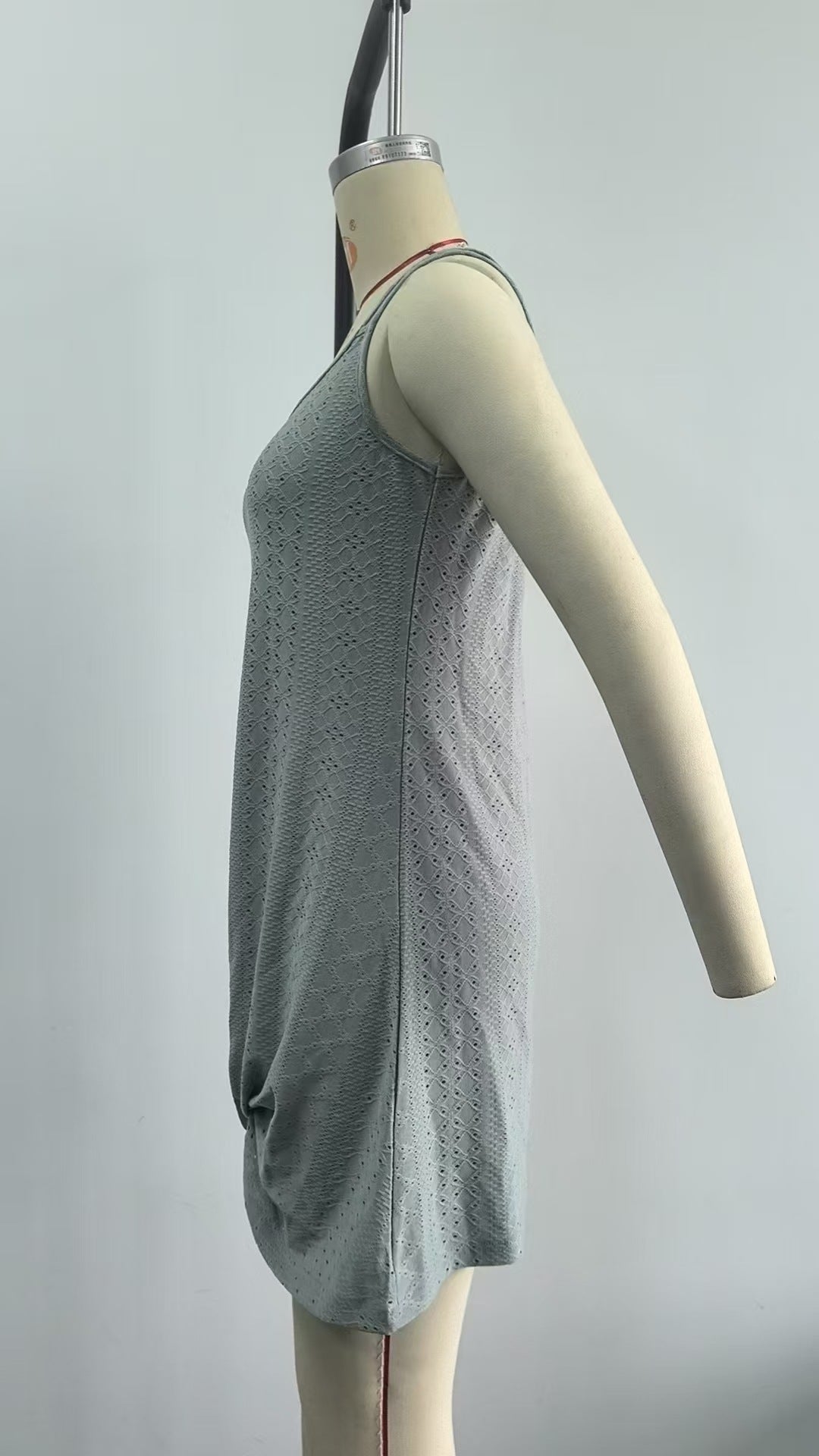 Amazon Cross-Border European and American Foreign Trade2025New Women's Solid Color Casual Dress Fashion Twist Knot Tank Dress for Women