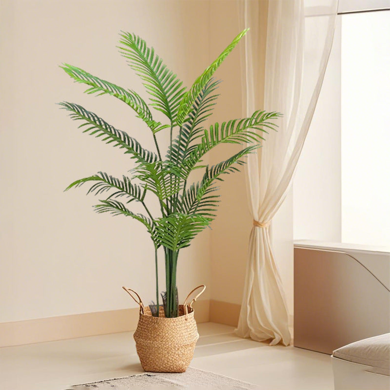 Cross-Border Nordic Large Living Room Decoration Bedroom Floor Fake Tree Bionic Traveler Banana Ficus Lyrata Potted Plant Artificial Green Plant