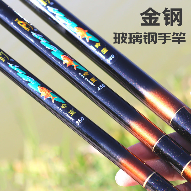Cheap Fiberglass Hand Rod Wholesale Six Fishing Gear Fishing Rod Hand Rod Fishing Rod Set Fishing Gear Stream Rod Fishing Rod