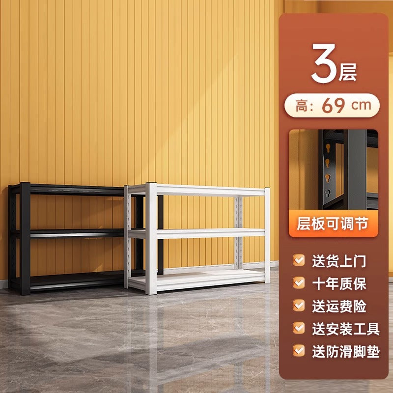 Home Storage Rack Multi-layer Organizer Floor-standing Living Room Balcony Kitchen Storage Rack Miscellaneous Organizer Iron Shelf