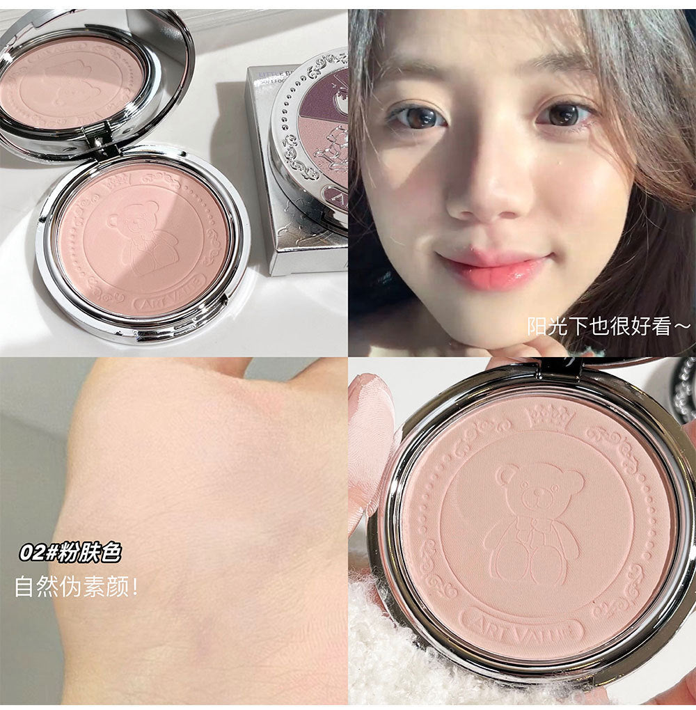 ART VALUE Bear Knight Soft Focus Powder Setting Powder Oil Control Long-lasting Waterproof Sweatproof Mom's Good Skin A44