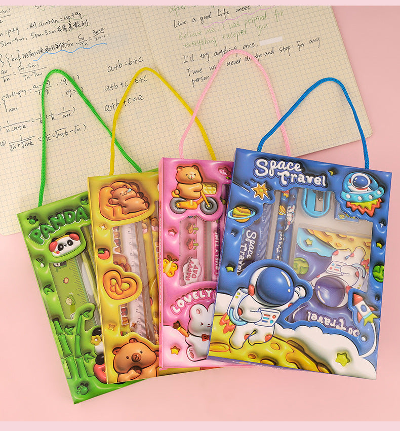 Creative Pencil Six-piece Stationery Set Handheld Gift Box Cartoon Elementary School Children's Day Back-to-School Season Gift Wholesale http://detail.1688.com/offer/926357993004.html