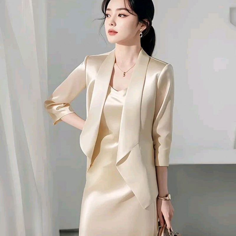 Single/Suit Early Autumn New Women's Suit Set Feminine Blazer and Camisole Dress Two-Piece Wholesale