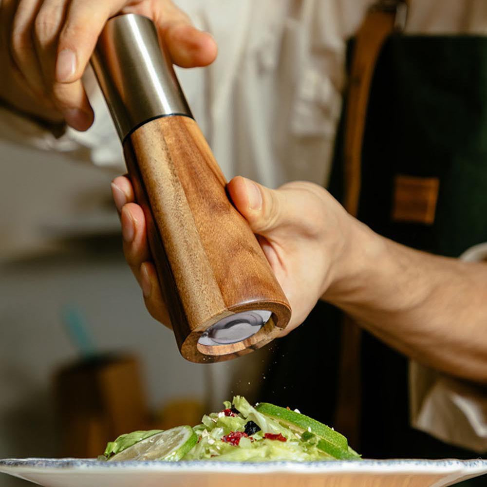 Acacia Wood Grinder Pepper Mill Manual Pepper Grinder Multi-use Seasoning Bottle Kitchen Tool