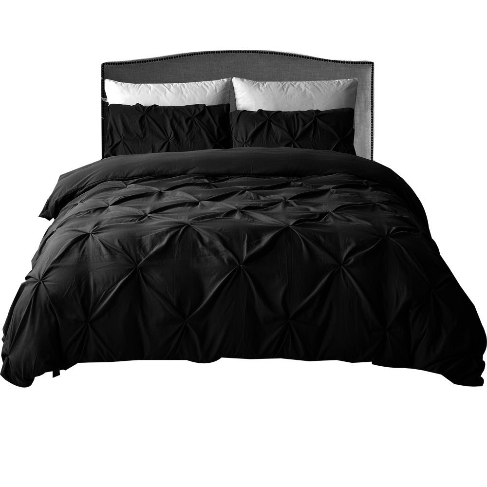 3pcs/set 7In-stock colors AliExpress Amazon ebay Handcrafted Solid Color Duvet Cover Three-Piece Set USA