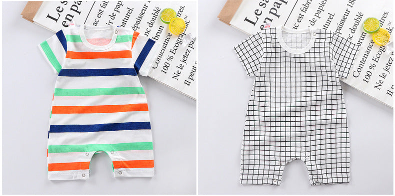 Spring and Summer New Baby Short Sleeve Romper Summer Spring Autumn Thin Newborn Romper a Newborn Short Sleeve Romper A Class