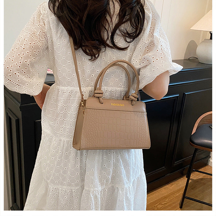 Large Capacity Patchwork Spring2025Casual New Korean Style Trendy Fashion European and American ins Single-shoulder Handheld Small Square Bag