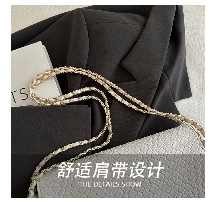 Korean Style ins Chain Bag Versatile Simple Large Capacity Shoulder Bag New Large Underarm Bag Commuter Bag