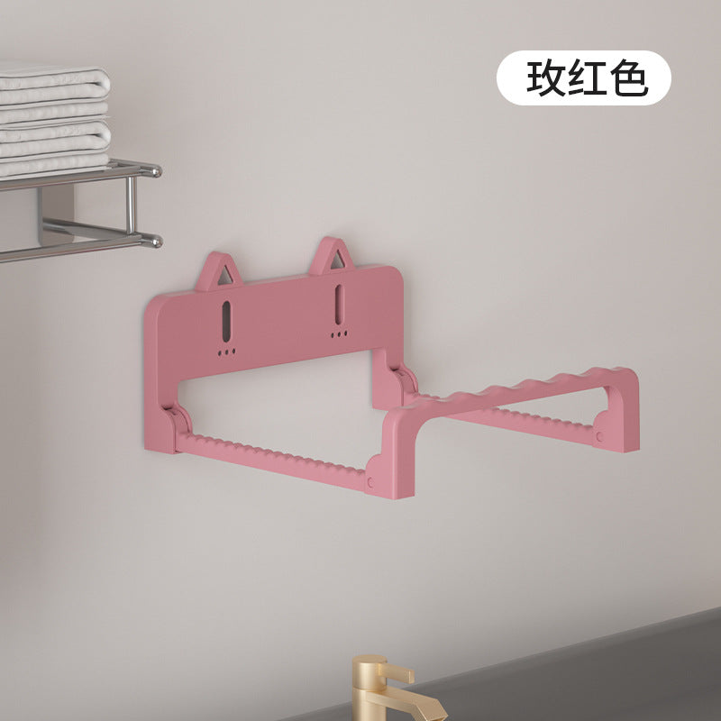 Washbasin Rack Hook No-Drill Kitchen Wall-Mounted Storage Rack Home Bathroom Wall-Mounted Basin Organizer Shelf