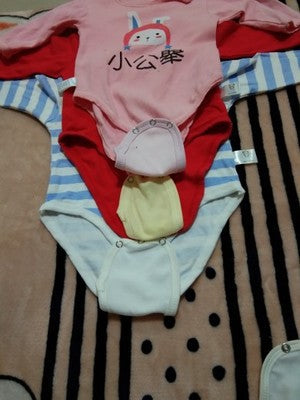 Double Layer Baby Romper Extension Piece Pure Cotton Baby Triangle Romper Crawling Suit One-Piece Bodysuit Extended Cloth Mat