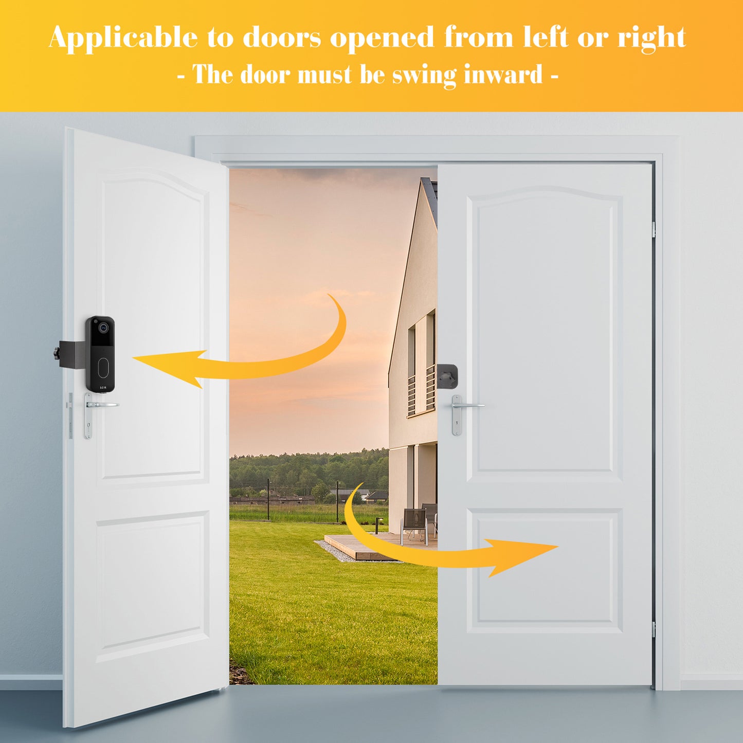 Amazon Cross-Border New Product Private Model Blink Doorbell Stand No-Drill Anti-Theft Fixed Door Clip with Plastic Backing Plate