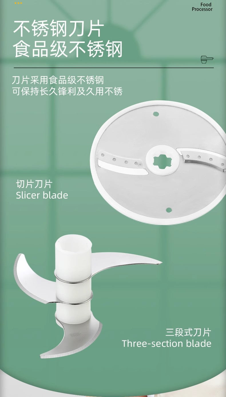 Multifunctional Vegetable Chopper for Chopping Chili Rings, Scallion, Ginger, Garlic Slices, Electric Garlic Masher
