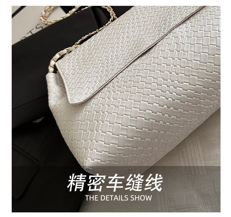 Korean Style ins Chain Bag Versatile Simple Large Capacity Shoulder Bag New Large Underarm Bag Commuter Bag