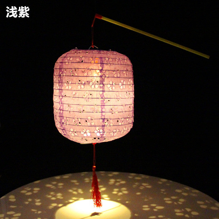 Children's Dance Lantern Festival Stall Handheld Glowing Winter Melon Hollow Paper Lantern Hanfu Photography Prop Ancient Style Lantern