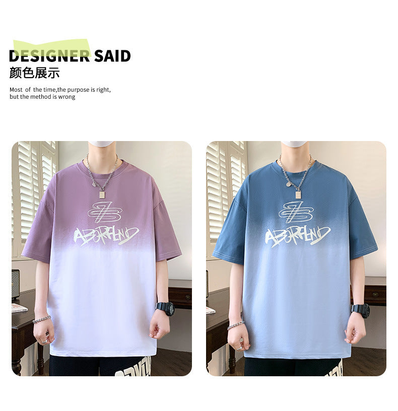 Youth Summer Ice Silk Short Sleeve t T-shirt for boys in summer2025New style junior high and high school student short-sleeve tops