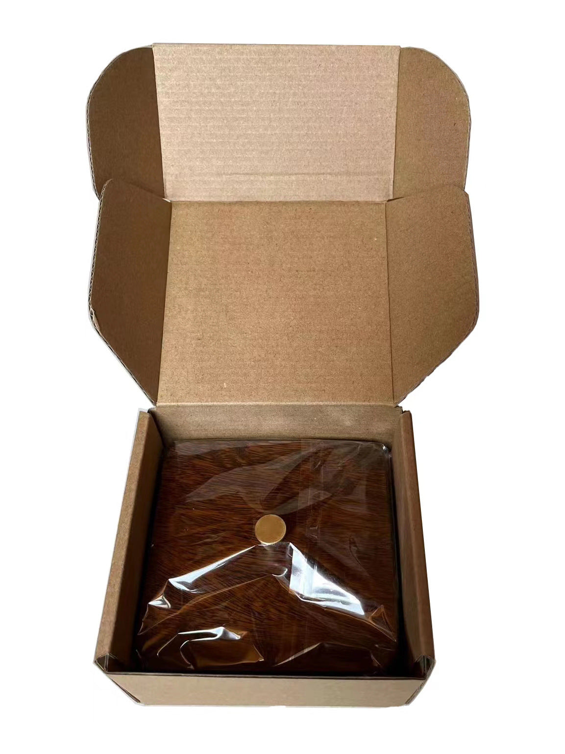 Walnut Ashtray for Home Living Room with Lid, Anti-Fly Ash, Stainless Steel Inner Liner, Creative Office Quality Ashtray