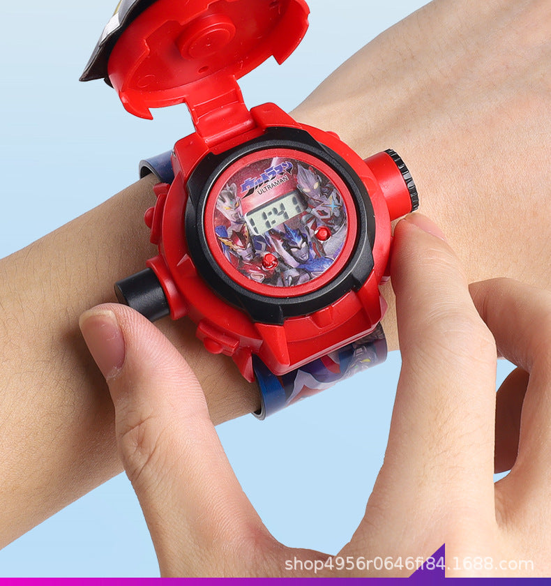 Ultraman Projection Watch Tiga Children's Edition Electronic Zero Tiga Glowing Boys Kindergarten Children's Day Toy