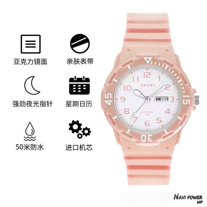 Luminous Anti-fall Children's Watch Sports Junior High School Student Trendy casual Teenage Boy Waterproof Elementary School Student