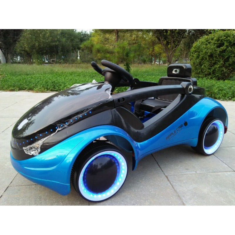 Sci-fi Children's Electric Car Four-Wheel Flashing with Remote Control, Ride-On for Boys and Girls, Baby Rocking Rechargeable Toy Car