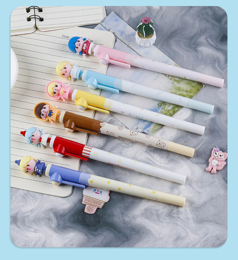 Factory Direct Sale Patrick SpongeBob SquarePants Rotating Pen Cute Gel Pen with Rotating Beads High-Value Student Stress Relief Pen