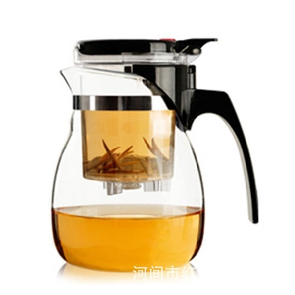 Wholesale High Borosilicate Glass Elegant Cup Heat-Resistant Glass Filter Teapot Detachable Washable Tea Brewing Pot Tea Infuser Exquisite