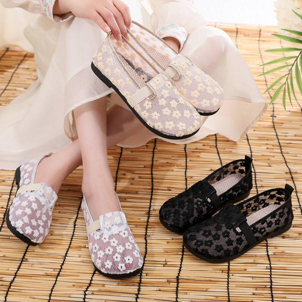 Summer New Beijing Cloth Shoes High-Quality Hot-Selling Comfortable Women's Shoes Thin Breathable Non-Suffocating Flat Soft Sole Shoes